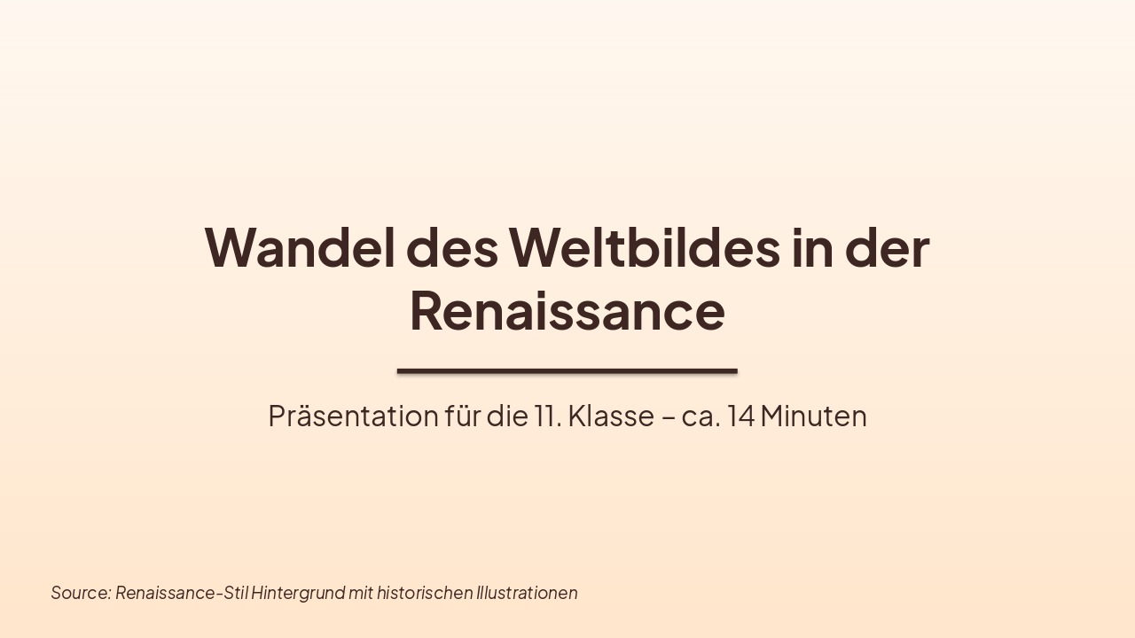 Wandel des Weltbildes in der Renaissance