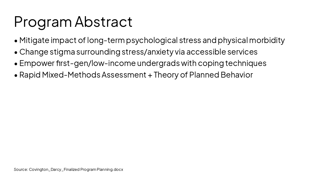 Slide 4 - Program Abstract