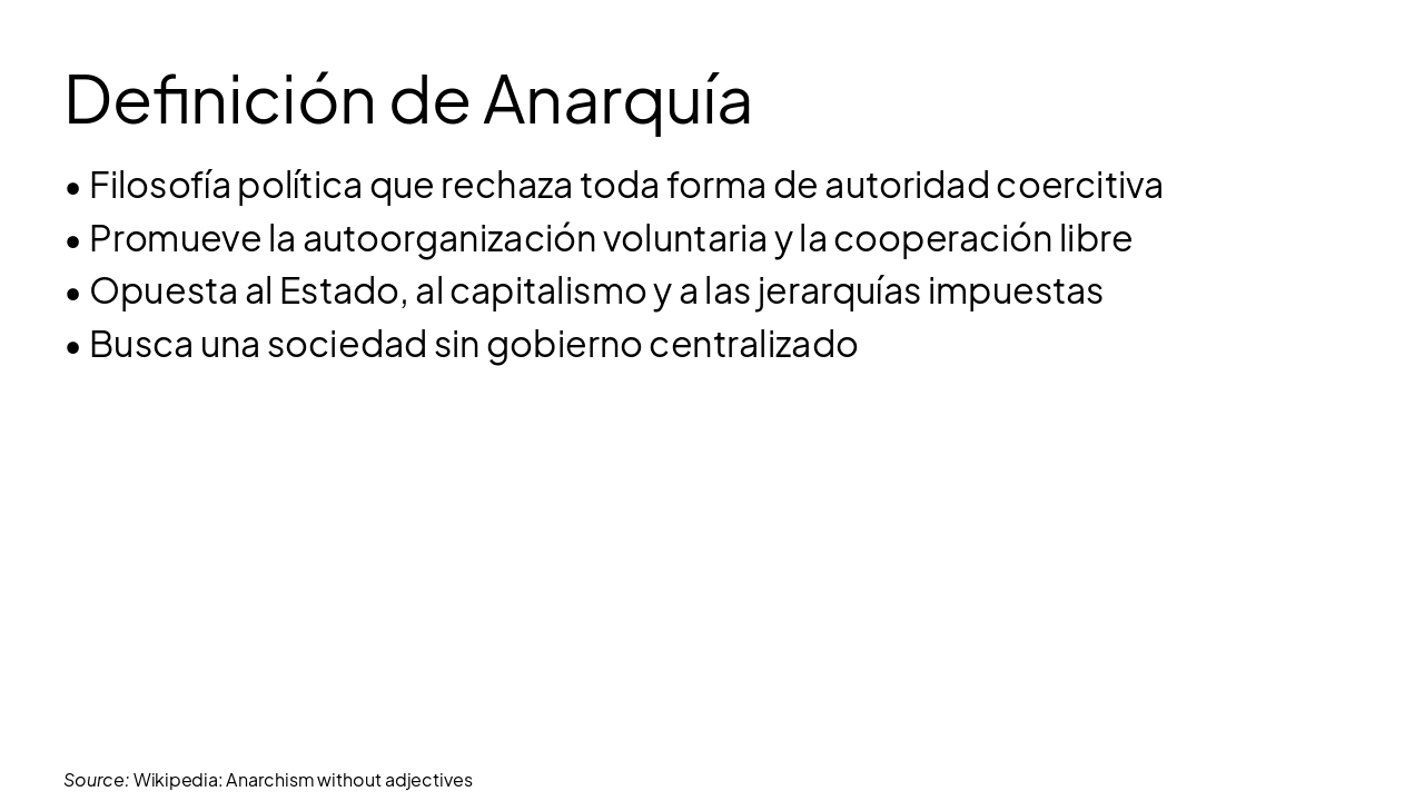 Slide 4 - Definición de Anarquía