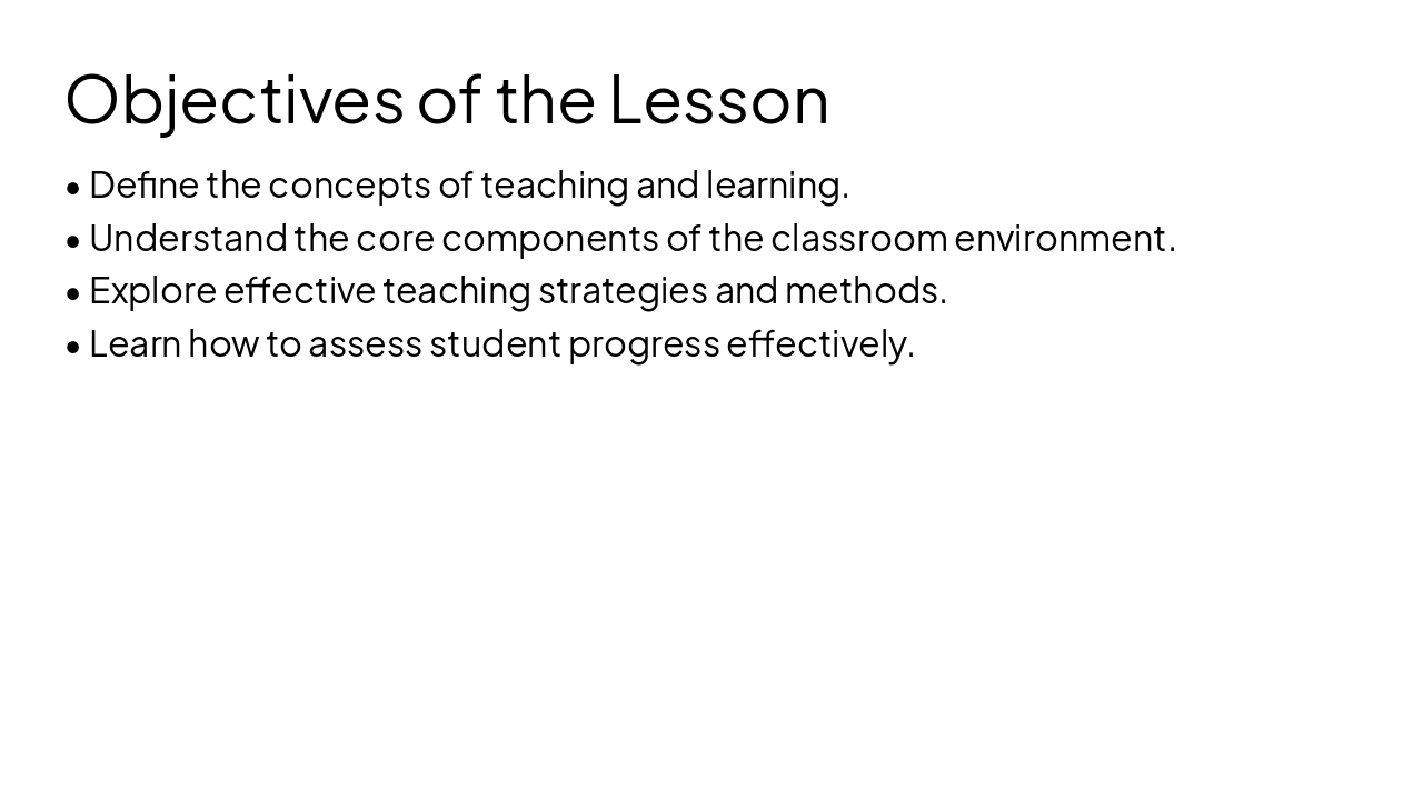 Slide 2 - Objectives of the Lesson