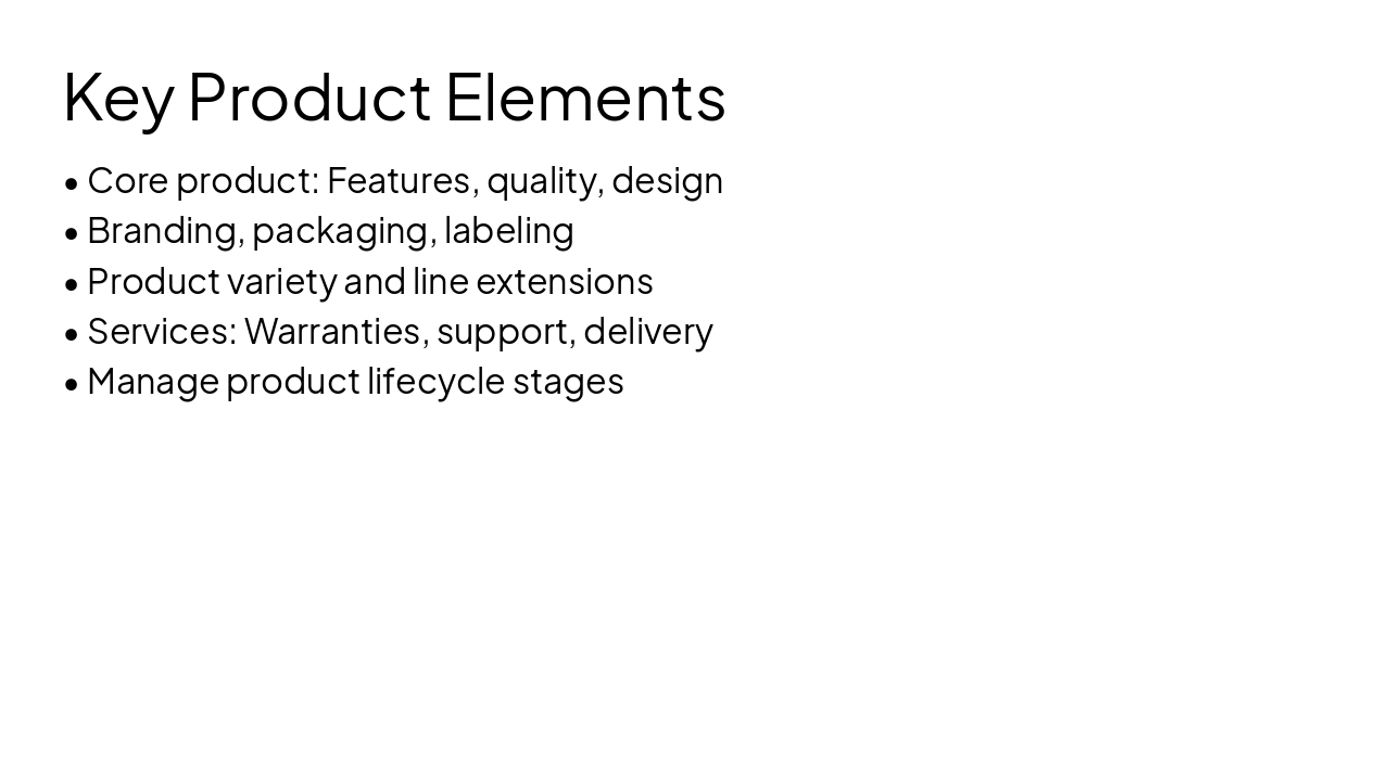 Slide 6 - Key Product Elements
