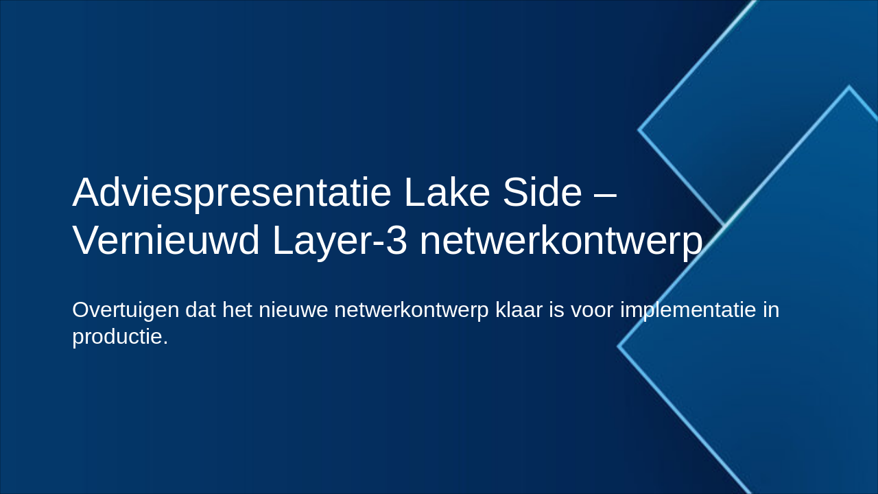 Lake Side Mania: Renewed Layer-3 Network Design