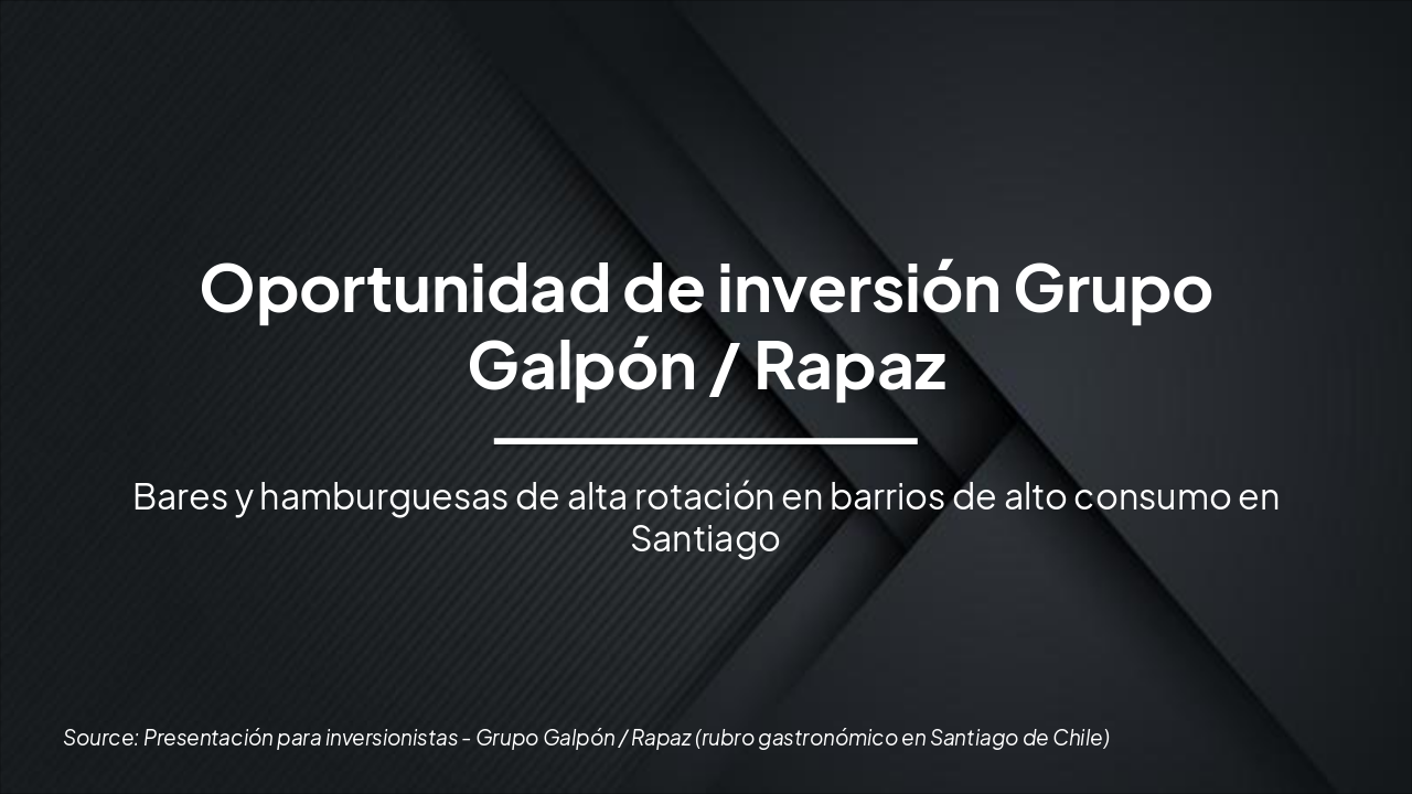 Galpón/Rapaz: Gastro Investment Boom (38 chars)