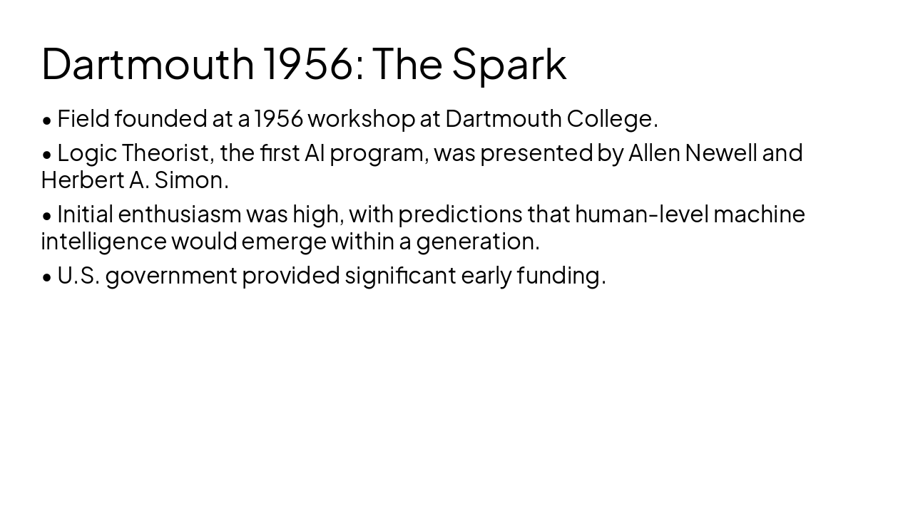 Slide 6 - Dartmouth 1956: The Spark