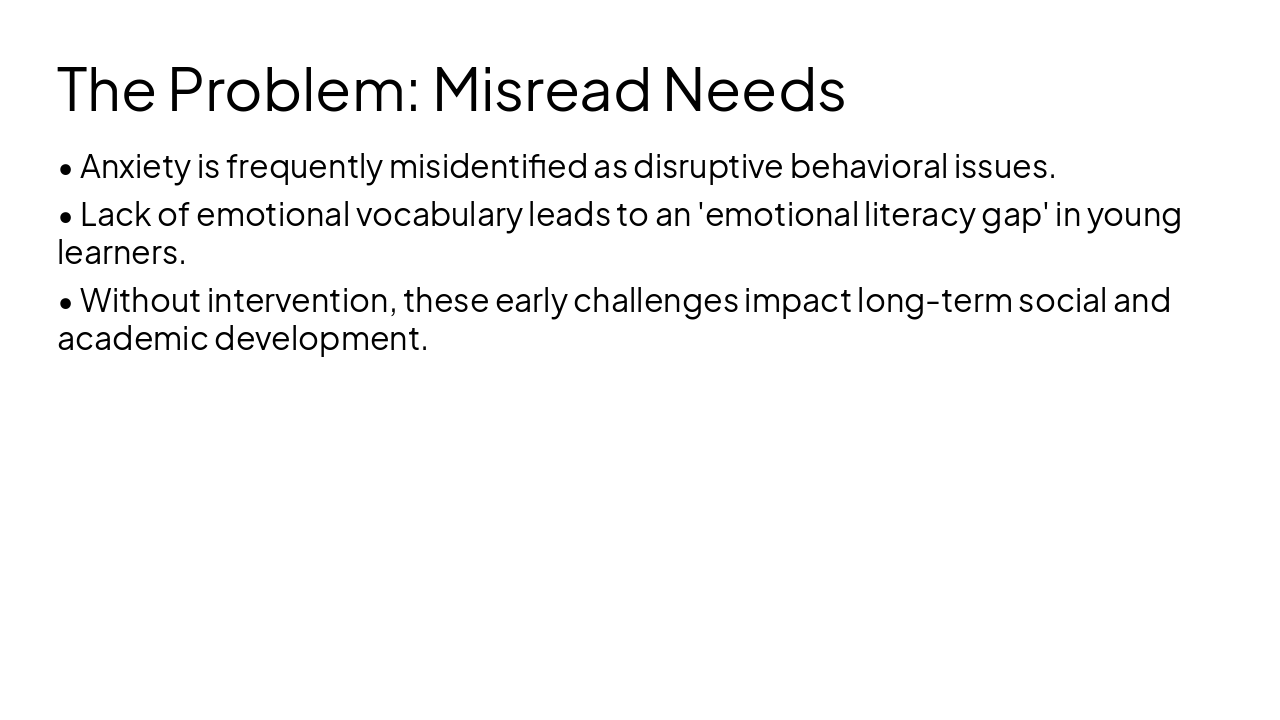 Slide 3 - The Problem: Misread Needs