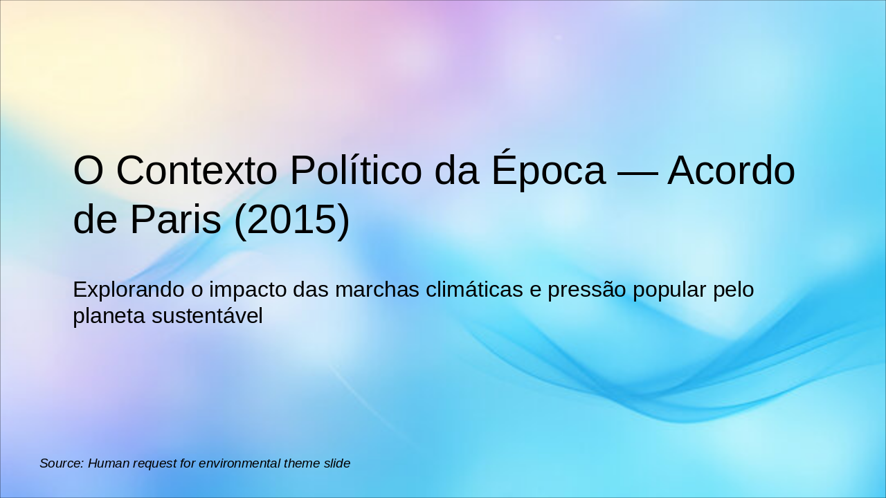 Acordo de Paris: Marchas e Pressão Climática (2015)