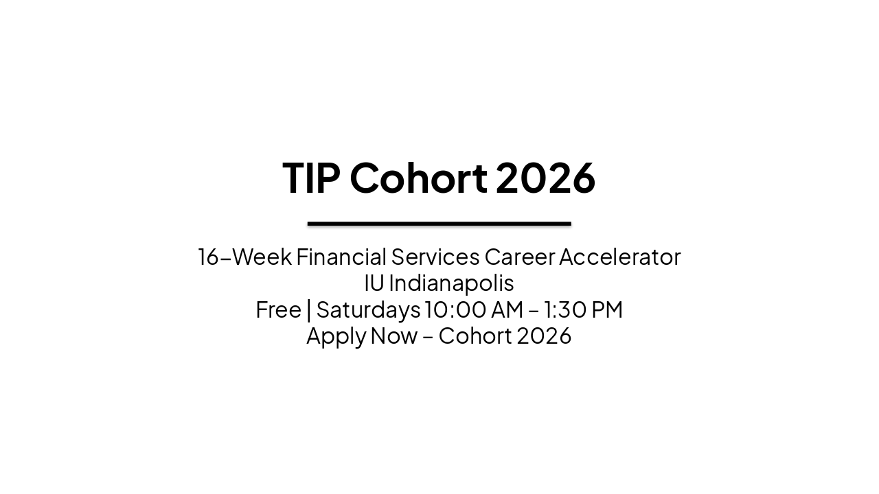 Slide 1 - TIP Cohort 2026