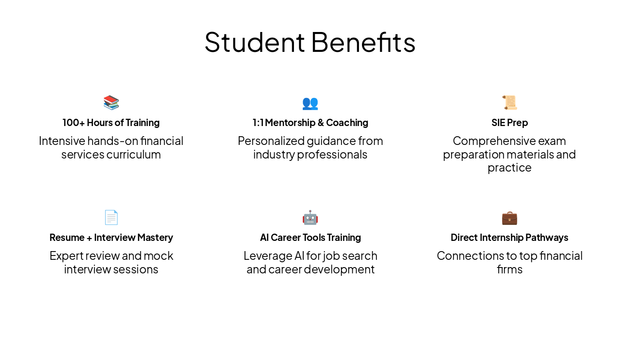 Slide 5 - Student Benefits