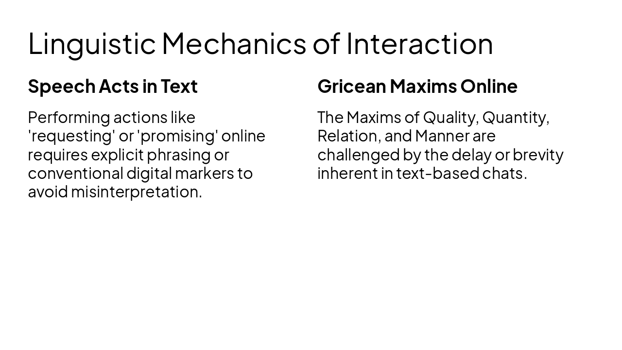Slide 9 - Linguistic Mechanics of Interaction