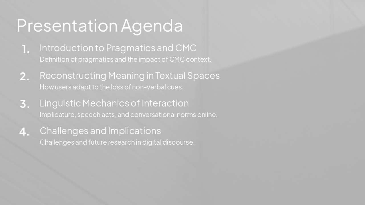 Slide 2 - Presentation Agenda