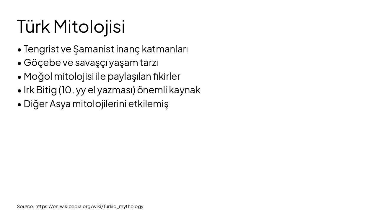 Slide 4 - Türk Mitolojisi