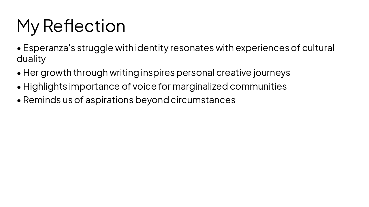 Slide 15 - My Reflection