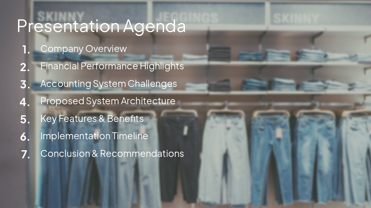 Slide 2 - Presentation Agenda