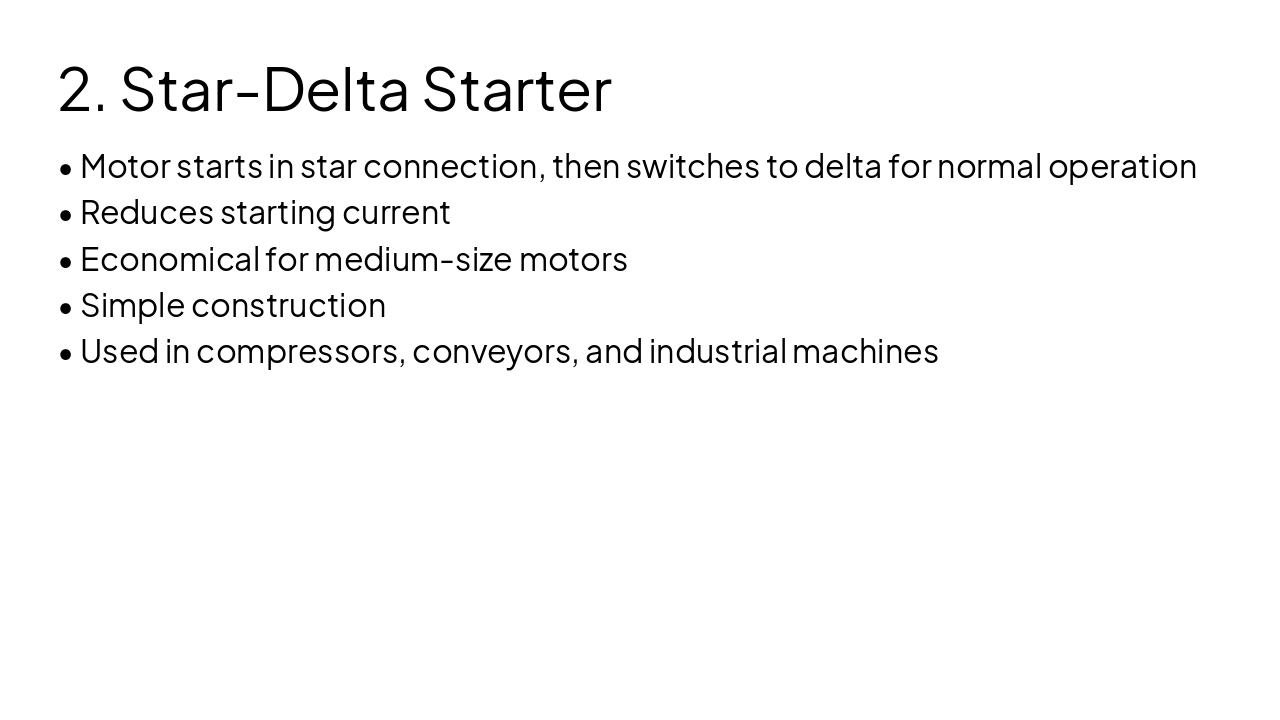 Slide 6 - 2. Star-Delta Starter