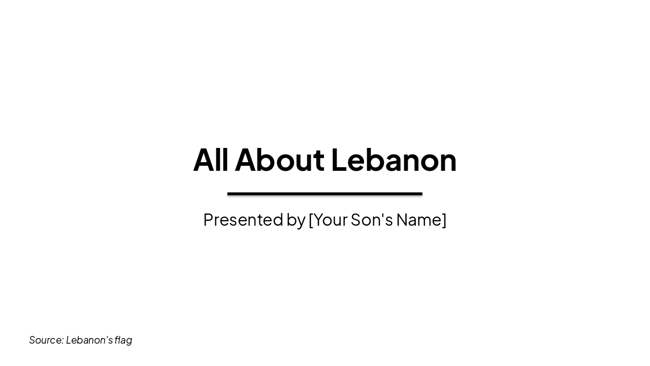 Slide 1 - All About Lebanon