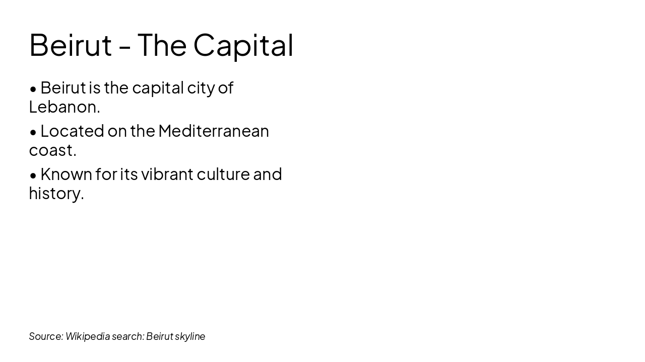 Slide 3 - Beirut - The Capital