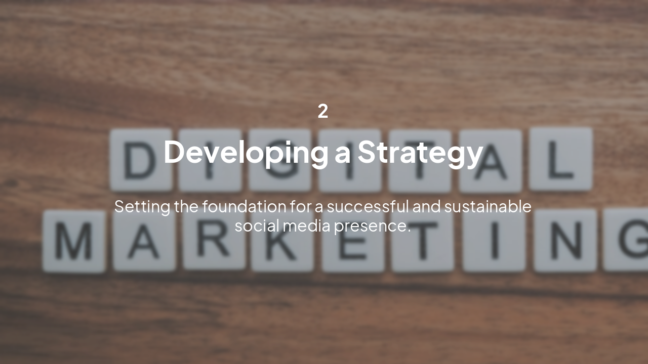 Slide 5 - Section 2: Developing a Strategy