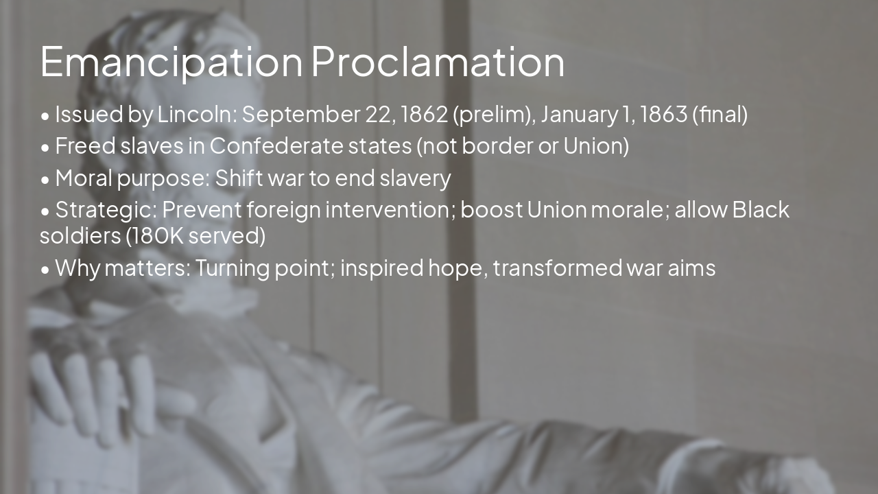Slide 17 - Emancipation Proclamation