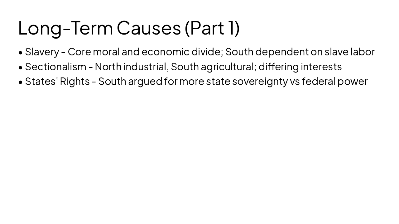 Slide 5 - Long-Term Causes (Part 1)