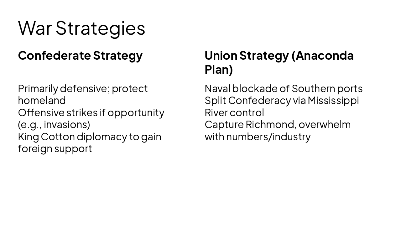 Slide 11 - War Strategies