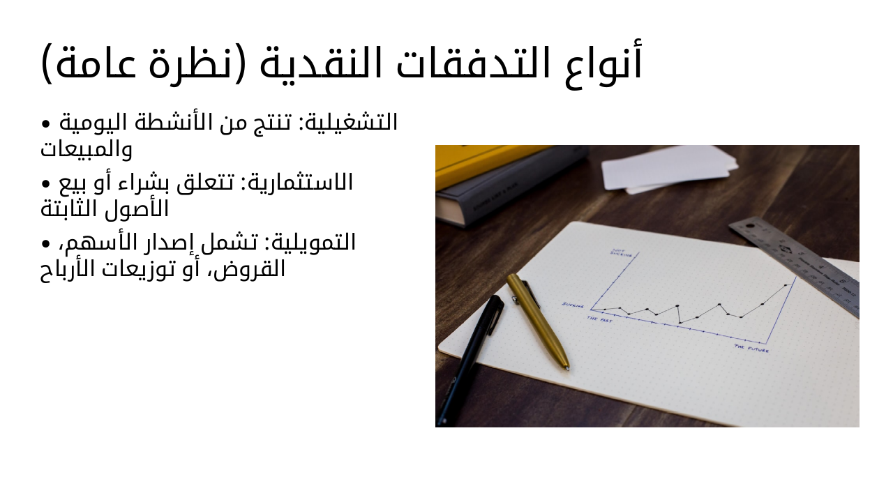 Slide 5 - أنواع التدفقات النقدية (نظرة عامة)