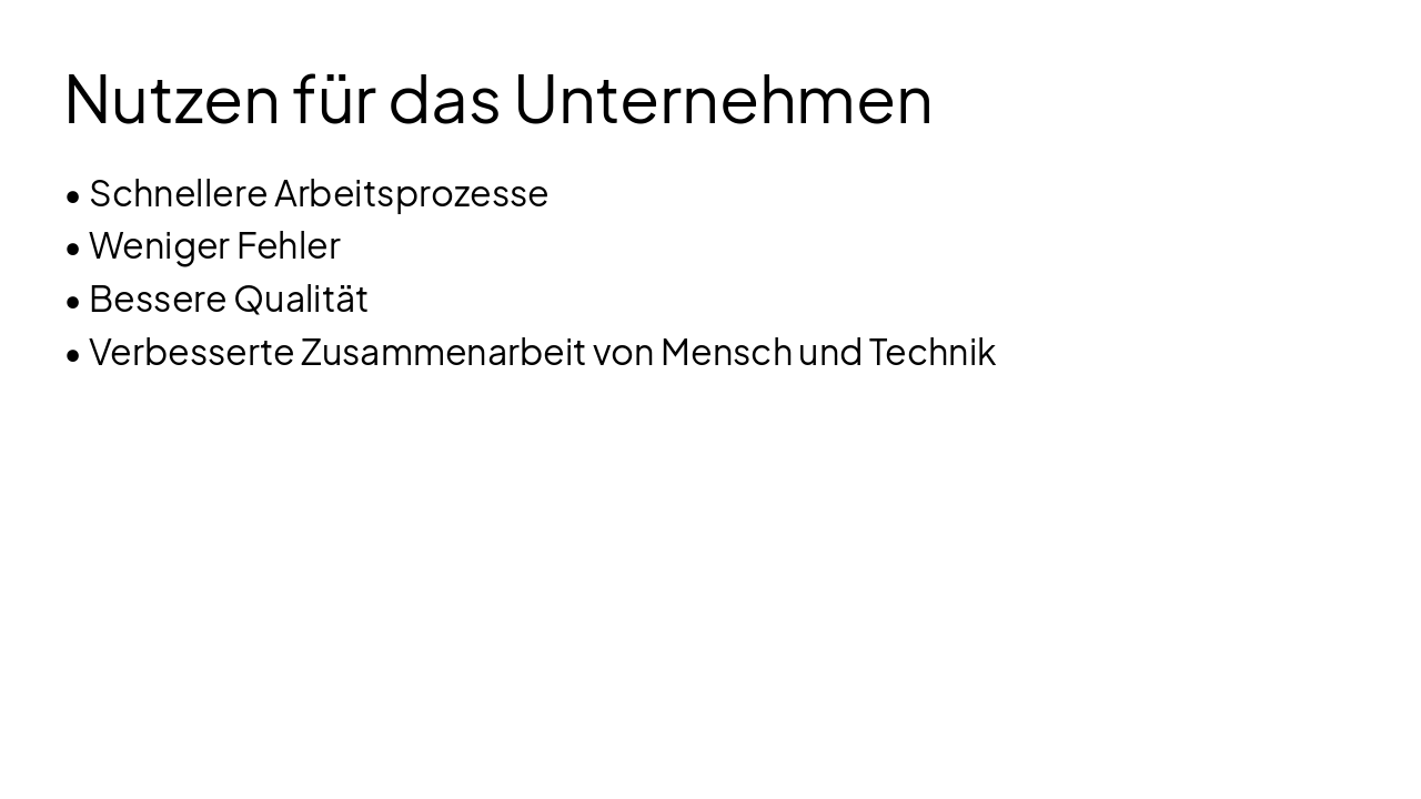 Slide 4 - Nutzen für das Unternehmen