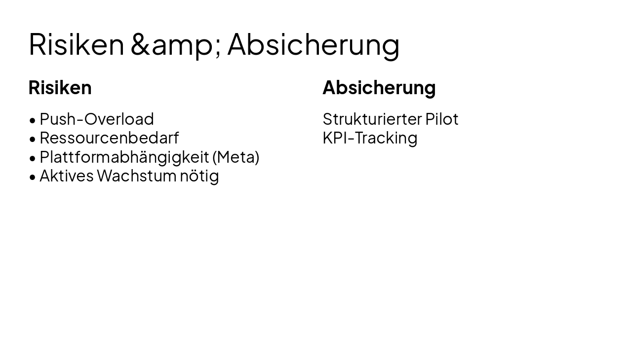 Slide 8 - Risiken & Absicherung