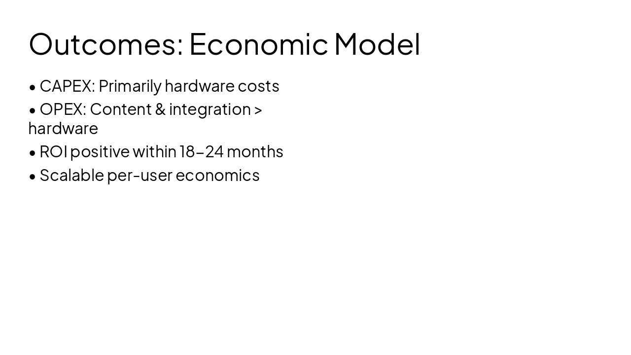 Slide 10 - Outcomes: Economic Model