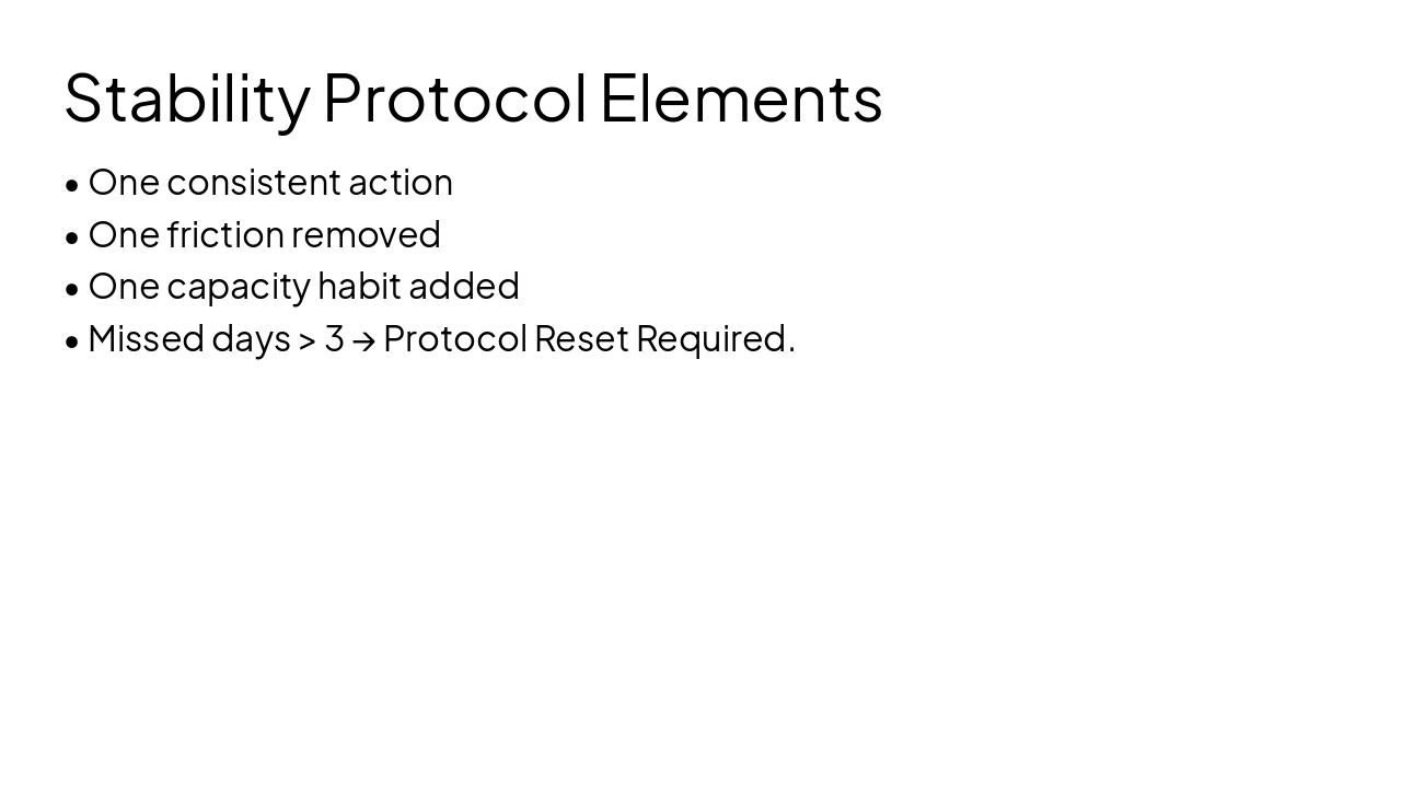 Slide 20 - Stability Protocol Elements