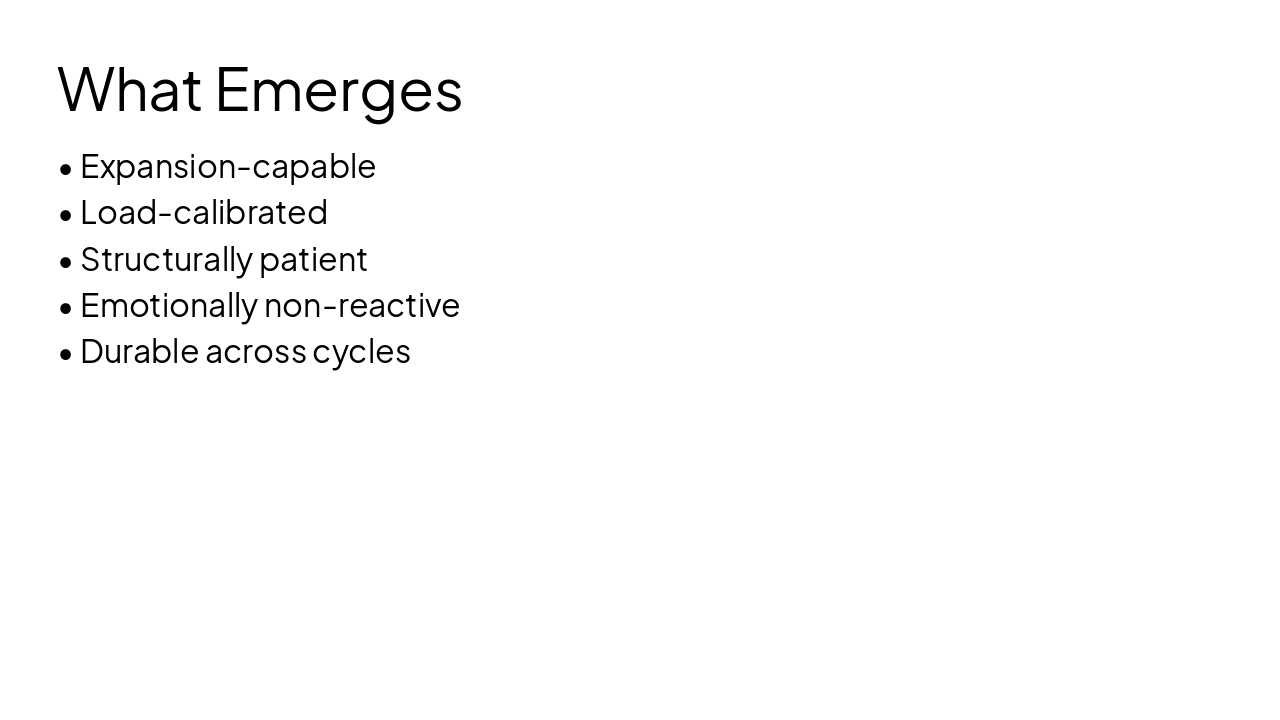 Slide 23 - What Emerges