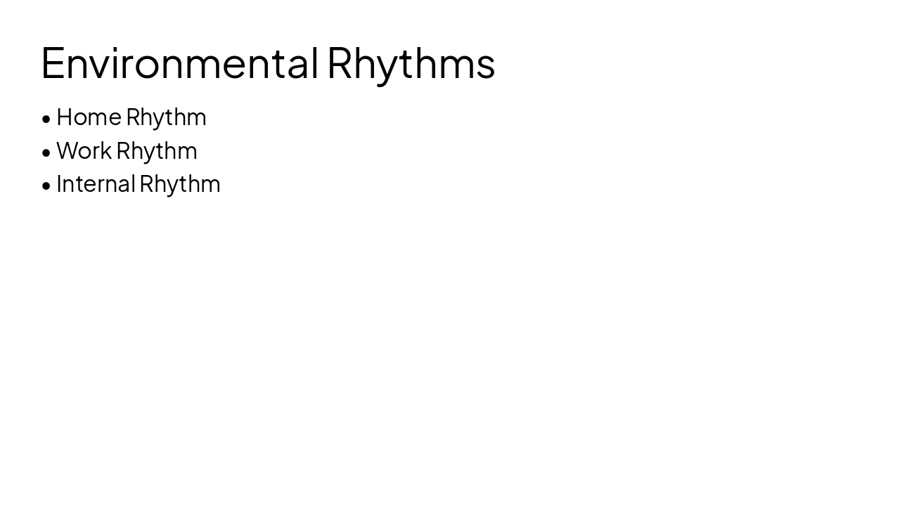 Slide 18 - Environmental Rhythms