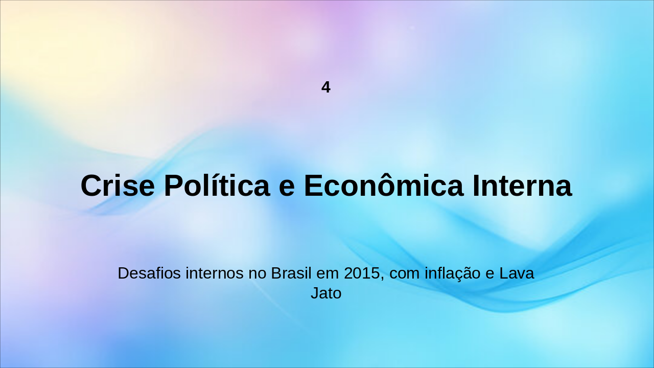 Slide 12 - 4. Crise Política e Econômica Interna