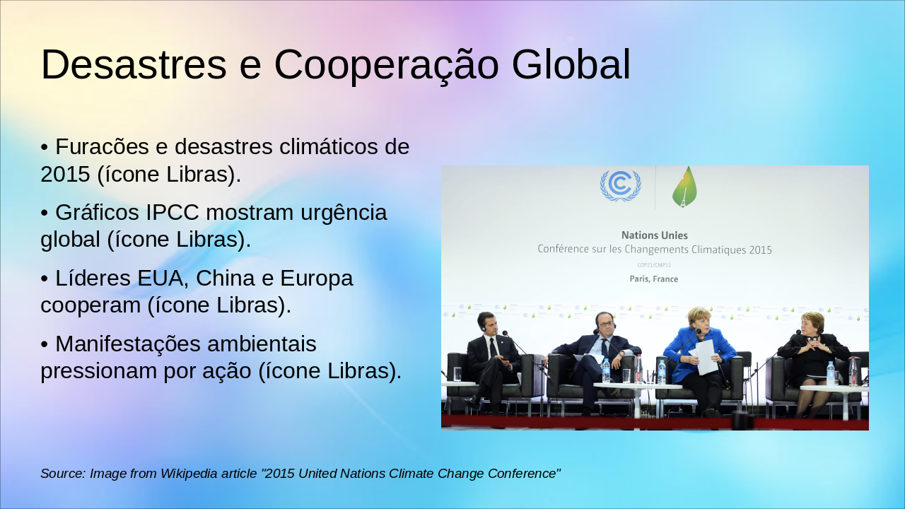 Slide 16 - Desastres e Cooperação Global