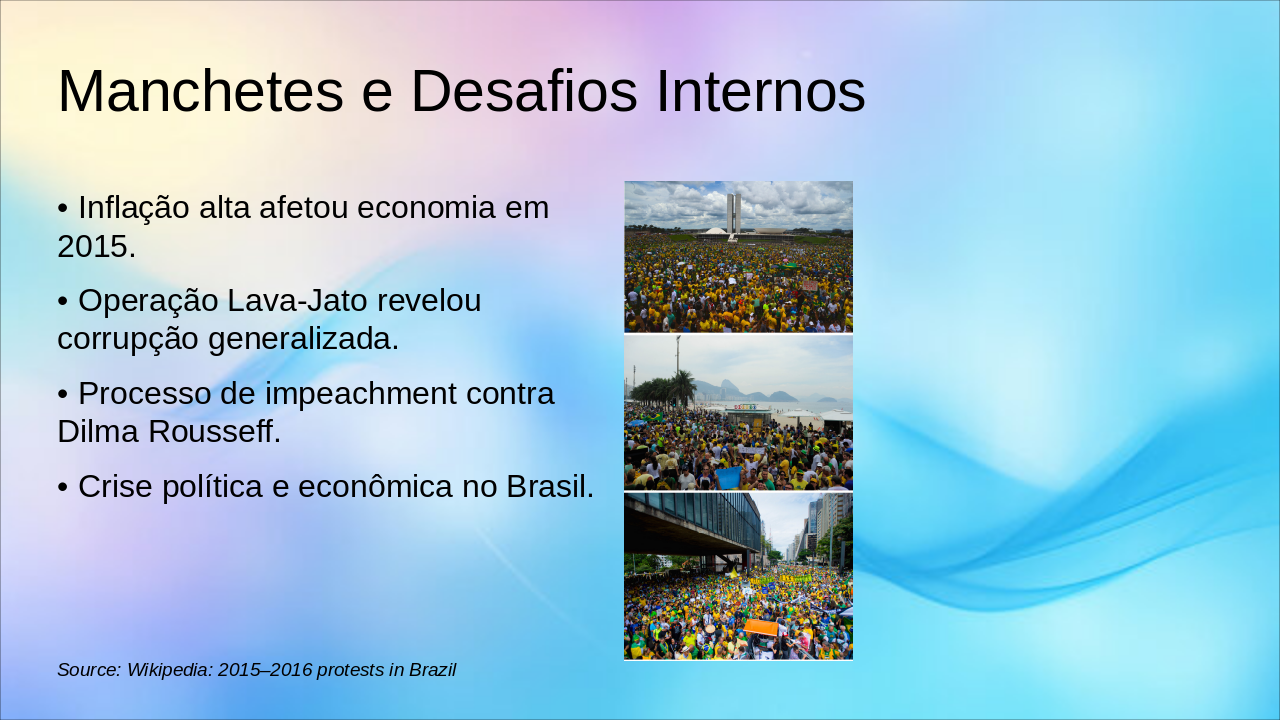 Slide 13 - Manchetes e Desafios Internos