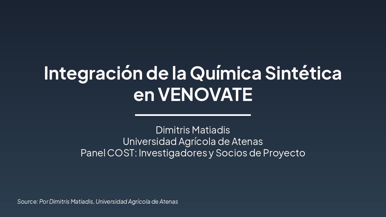 Synthetic Chemistry in VENOVATE