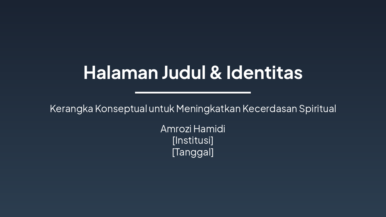 Tazkiyatun Nafs: Reflective Islamic Pedagogy Foundation (48 