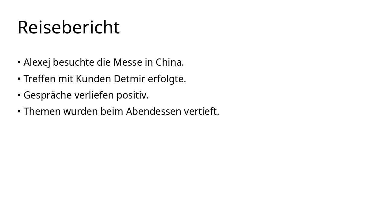 Slide 25 - Reisebericht