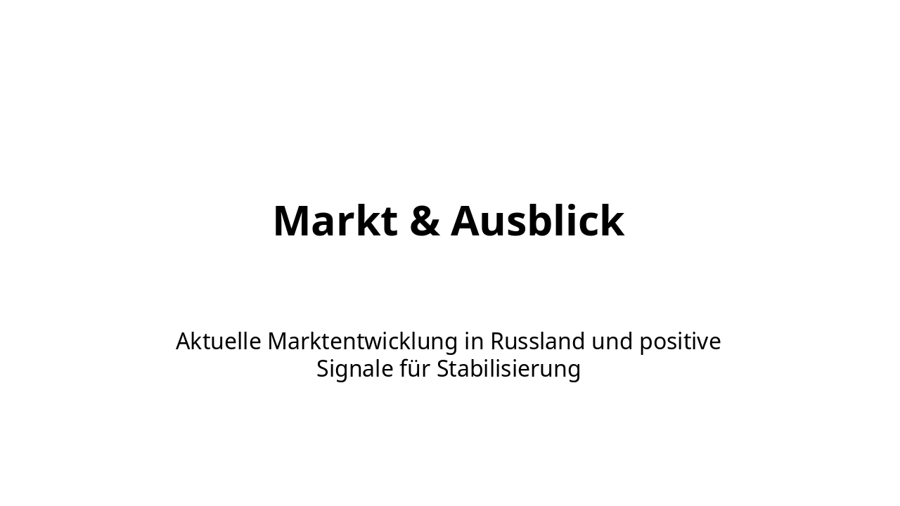 Slide 24 - Markt & Ausblick