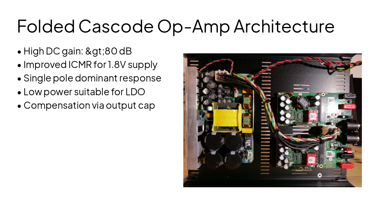 Slide 12 - Folded Cascode Op-Amp Architecture