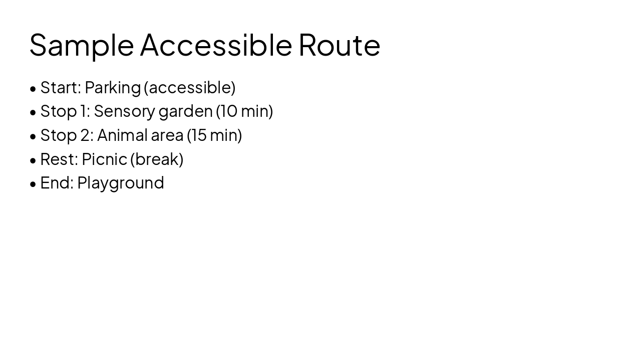 Slide 10 - Sample Accessible Route