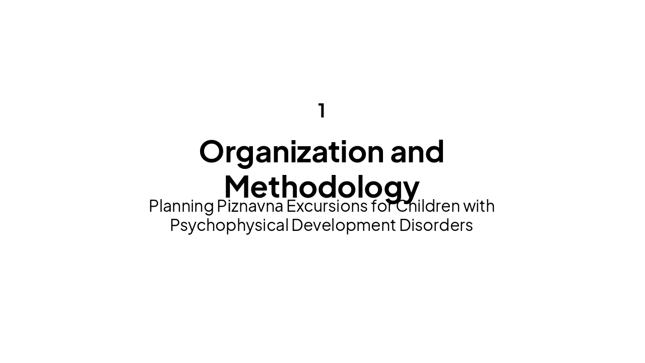 Slide 3 - Organization and Methodology