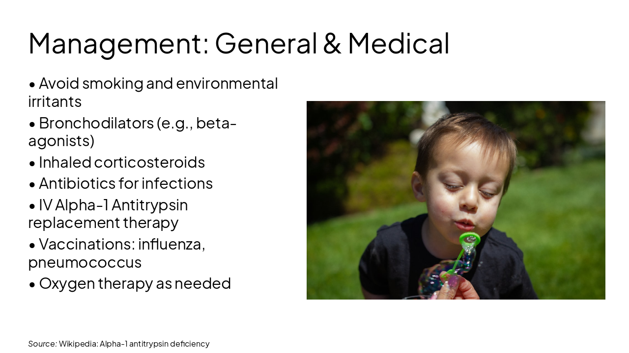 Slide 9 - Management: General & Medical