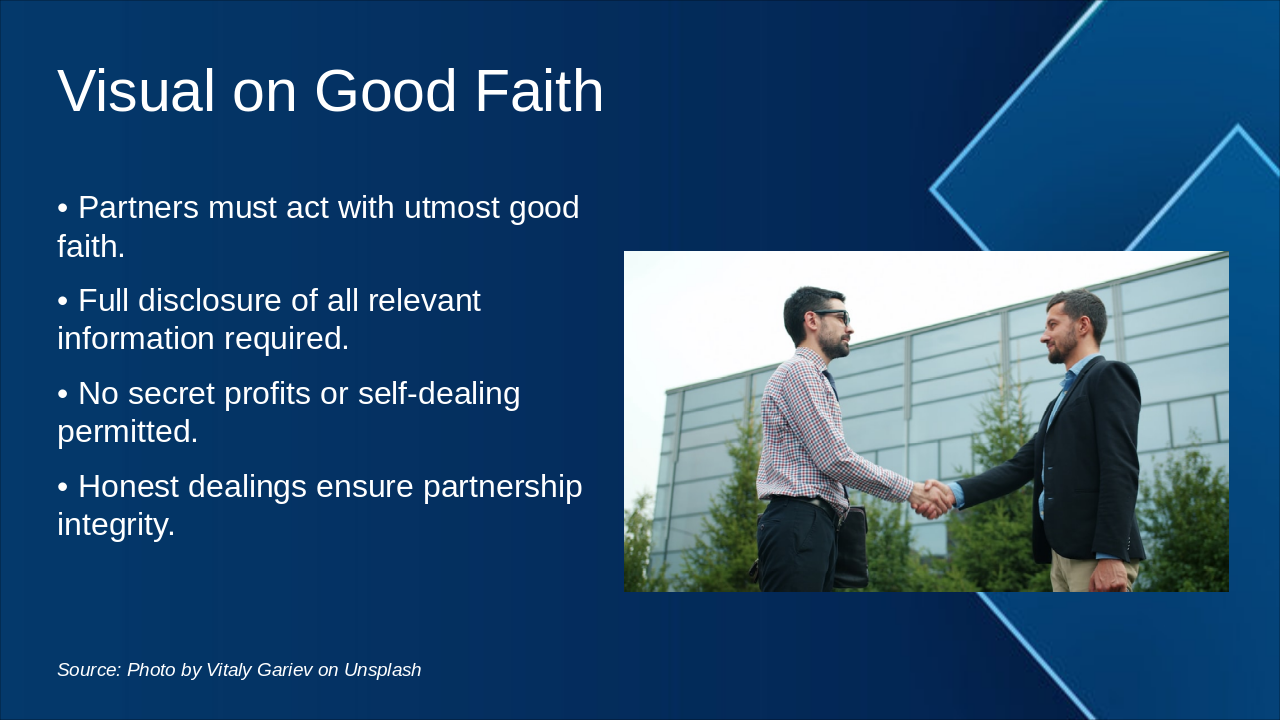 Slide 11 - Visual on Good Faith