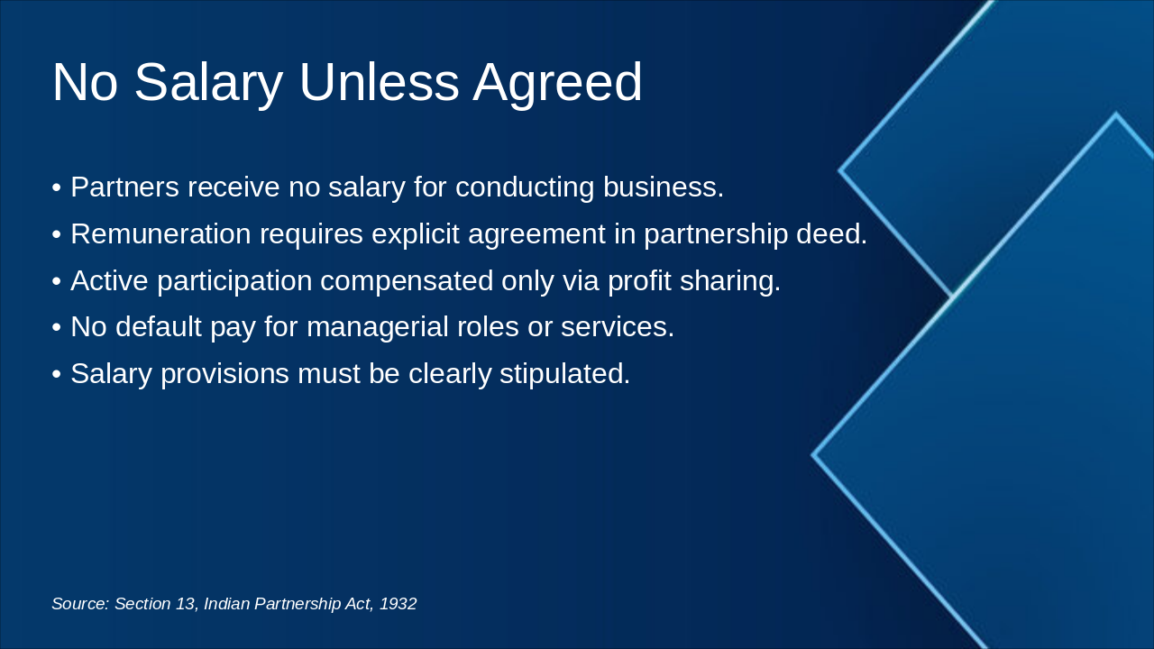 Slide 25 - No Salary Unless Agreed