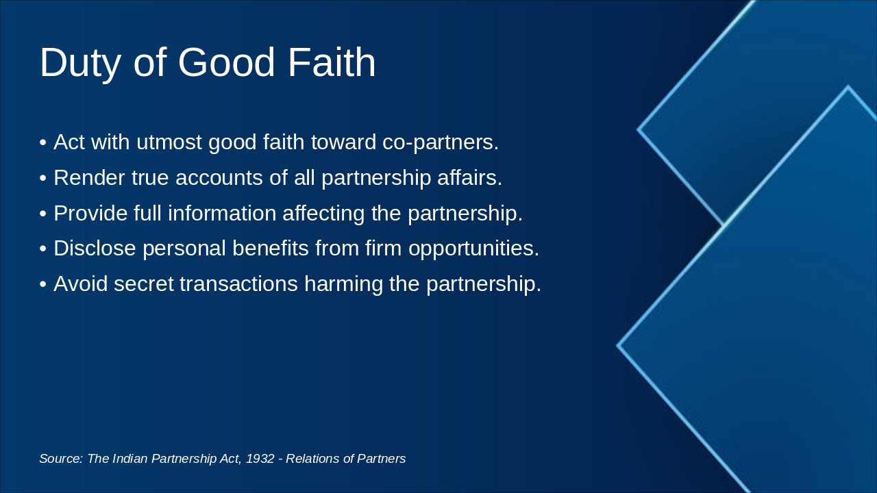 Slide 9 - Duty of Good Faith