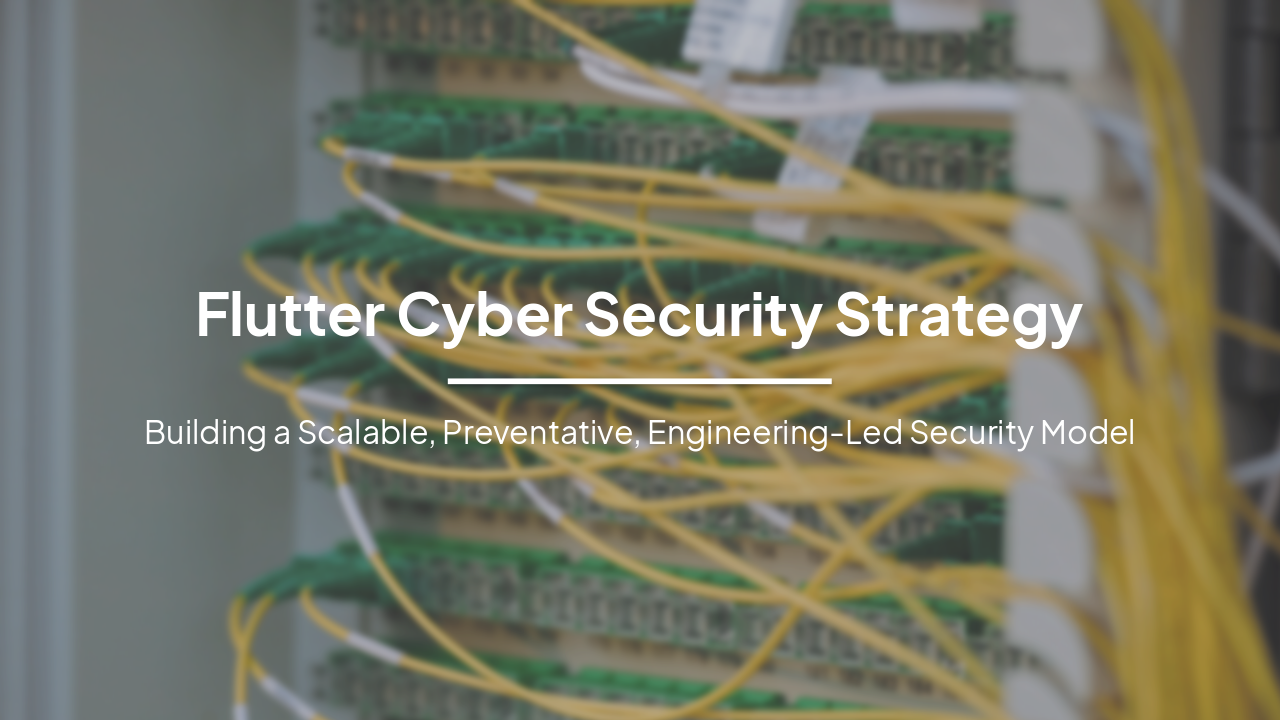 Slide 1 - Flutter Cyber Security Strategy
