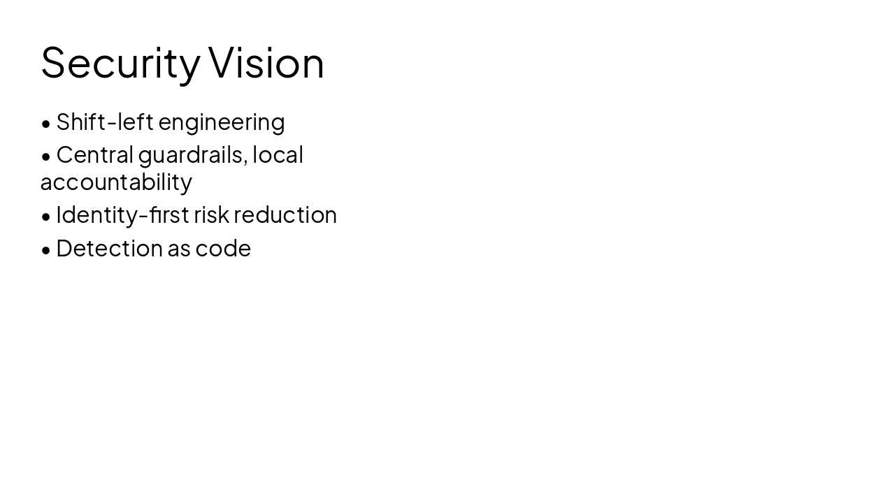 Slide 3 - Security Vision