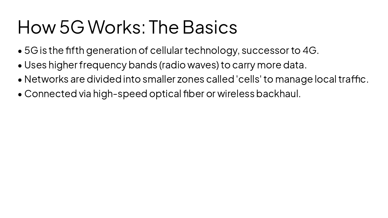 Slide 2 - How 5G Works: The Basics