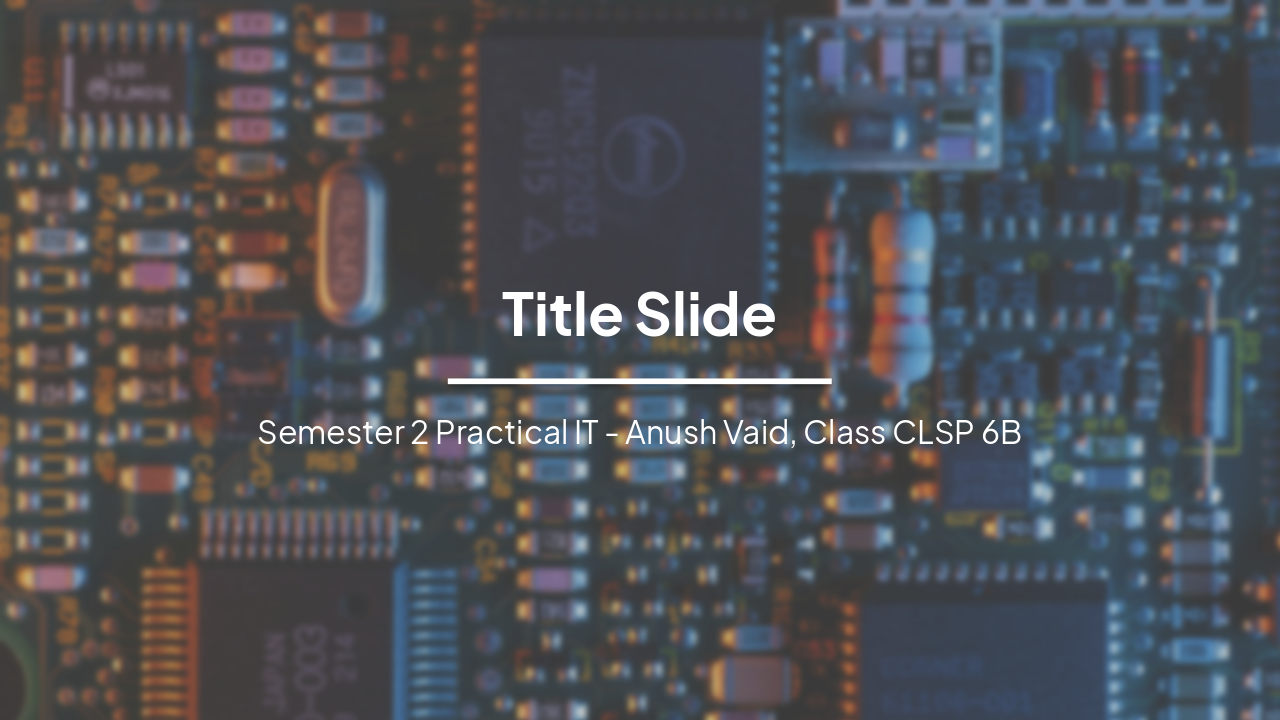 Slide 1 - Title Slide