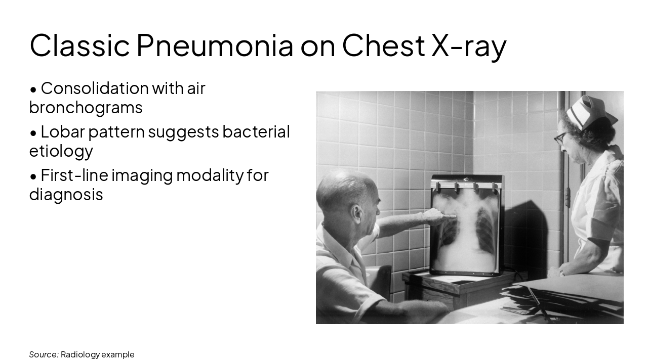 Slide 5 - Pneumonia on Chest X-ray